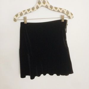 Ecote Urban Outfitters UO black velvet skirt